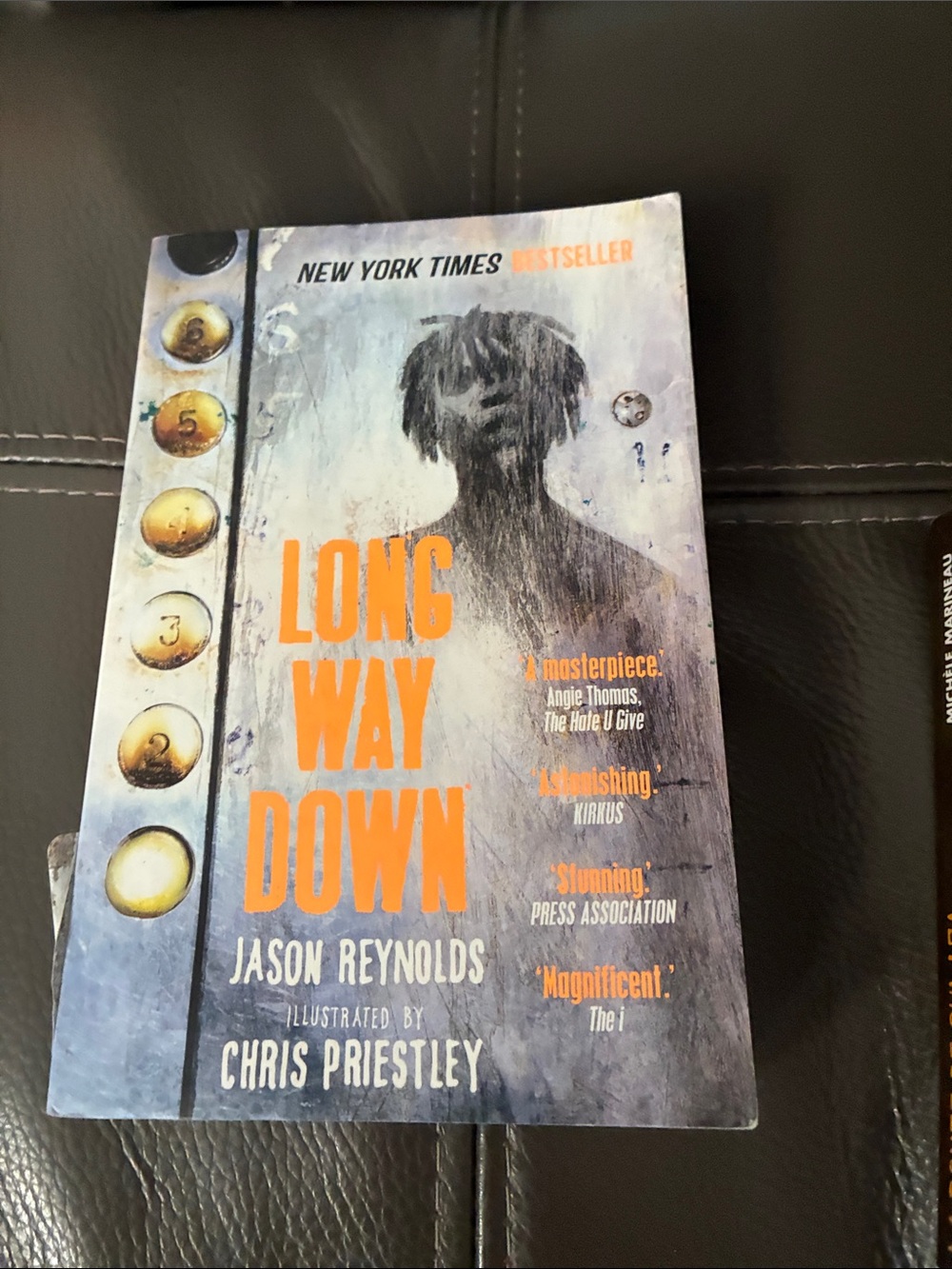 Jason Reynolds Long Way Down Graphic Novel-Style Paperback - Orange Cover